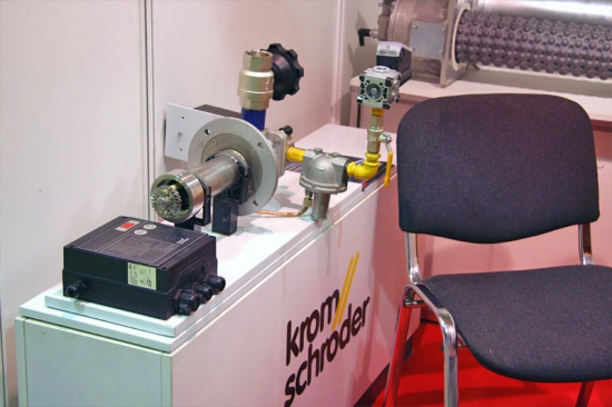 The stand of the company Krom Schroder, burner, gas supply, automation