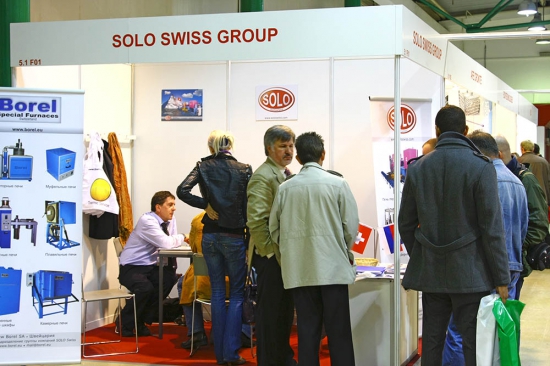 The stand of the company Solo Swiss group industrial furnaces for the heat treatment of metals